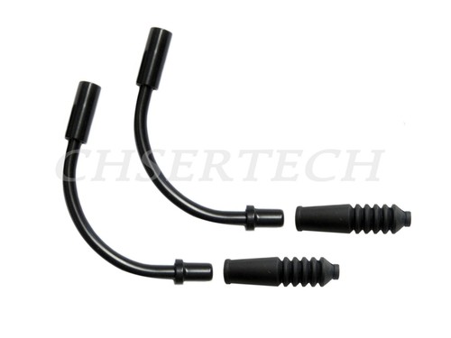 Bike V-Brake Stainless Steel Cable Noodle Guide 110 Degree w/ Boots Black 2 Sets
