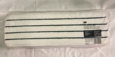 3M 55594,  18" Easy Scrub Flat Mop, White Green Stripes Microfiber 10/PK