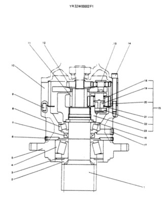YR32W00002S003 PLATE COVER FITS KOBELCO SK60-5 SK60 MARK V SWING REDUCTION