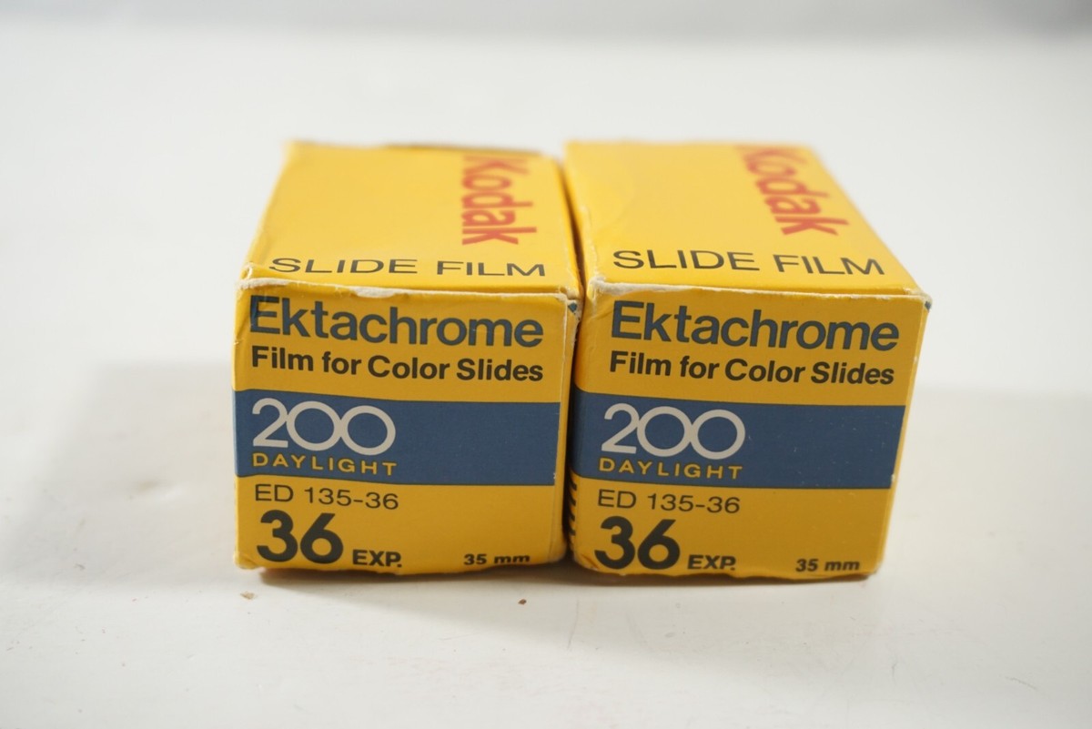 2 Pack Kodak Ektachrome 200 35mm Color Slide Film 36 Exp/Roll
