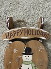 Happy Holidays Wooden Snowman Plaque — photo 4