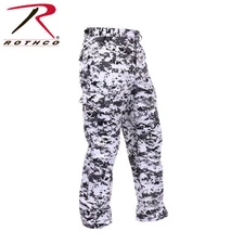 Men's City Urban Black & White Digital Camo BDU Cargo Airsoft Military Pants 