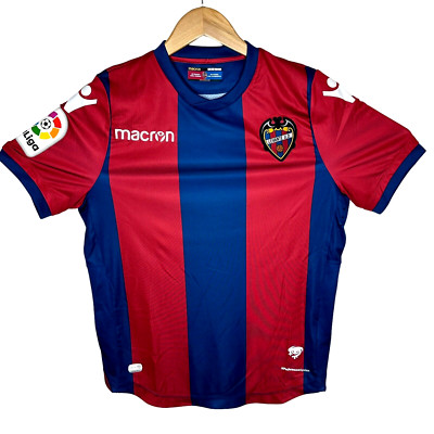 Levante U.D Soccer Jersey 2017-2018 Mens Sz S Macron Red Blue La Liga #30
