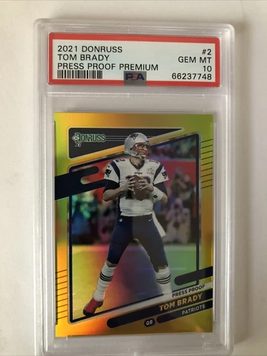 2021 Donruss Tom Brady GOLD Press Proof Premium #2 PSA 10 Patriots QTY