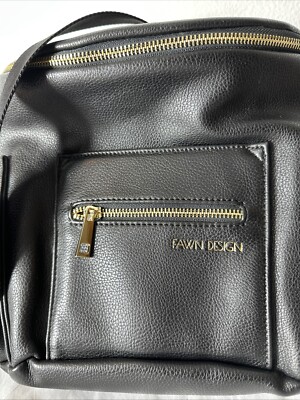 FAWN DESIGN Original Black Large Backpack Messenger DIAPER  display picture 3