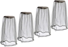 4 Pack Mosquito Head Net Face Mesh Head Cover for Outdoor Hat Jungle Fishing