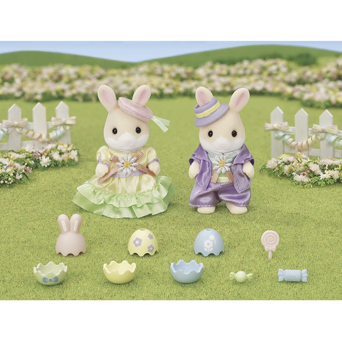 Epoch Sylvanian Families Calico Critters Easter Bunny Pair Epoch Sylvanian Families Calico Critters Easter Bunny Pair