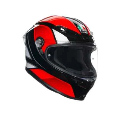 Casque AGV Intégrale Fibre K6 K-6 S Multi Mplk Hyphen Black / Rouge/Blanc Xs - Photo 1/4