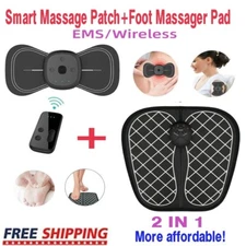 Lastek 2 in 1 EMS  Foot Massager+Neck Rechargeable Massager Body Pain Relief Kit