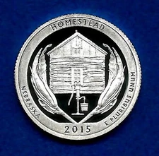 2015 S Clad Proof Homestead National Parks Quarter - Gem Proof