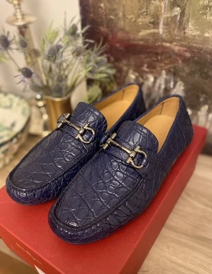 Salvatore Feragamo ネイビーデッキシューズ Salvatore Ferragamo Blue