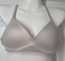 Aerie Real Sunnie Wireless Bra 34B Beige Pink Floral Lace Strappy Convertible