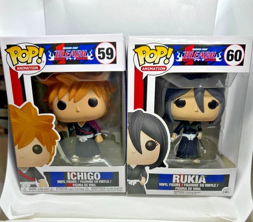 Funko Pop! Bleach - Ichigo #59 & Rukia #60 VAULTED RARE SET