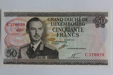 Mint condition 50 Francs banknote from 1972 Luxembourg (58788)