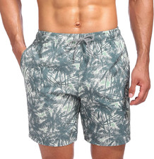 Mens Swim Trunks Quick Dry Beach Shorts Mesh Lining Swimwear Bathing Suits with