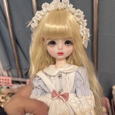 12 inch Height Doll Blonde Wig Dress Shoes Removable 1/6 BJD DIY Girls Gift Toy