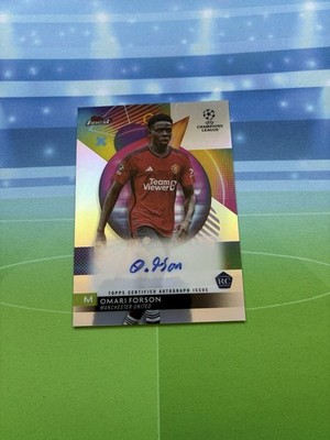 2023-24 Topps Finest UCC Auto RC Omari Forson Manchester United