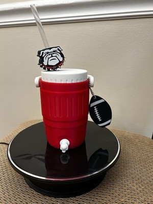Georgia Cooler Can Koozie with lid for a straw, 3D Printed Items