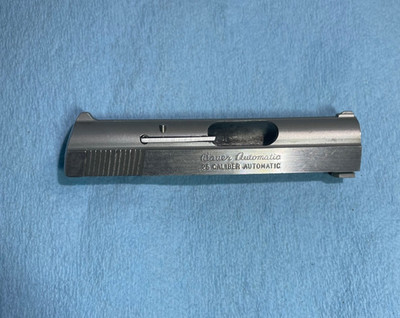 Bauer Firearms .25 ACP Slide, S/S, w/Extractor, Pin & Spring, Used Factory Orig
