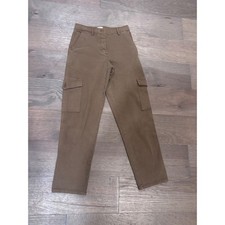 Wilfred Free Aritzia Brown Cargo Pants High Waisted Utility Straight Leg Size 4