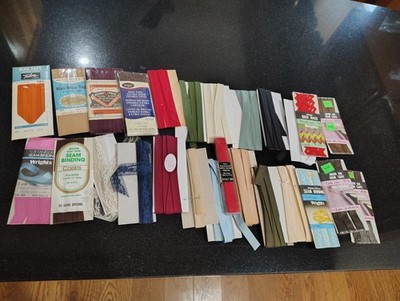 sewing lot of vintage hem tape seam binding etc