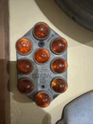 Vintage Federal 95 Cast Metal Glass Car Rat Rod Reflector