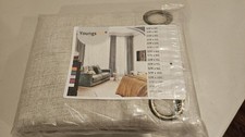 YoungsTex Natural Linen Curtains 52 x 95 Length 2 Panels for Living Room Rod