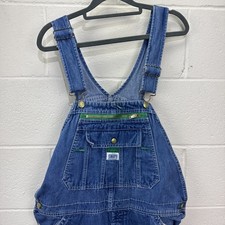 LIBERTY Denim Blue Denim Bib Overalls 34x28 Unlined Chore Farmer Barn Medium