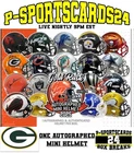 GREEN BAY PACKERS 2025 GOLD RUSH SIGNED NFL FOOTBALL MINI HELMET LIVE FRIDAY