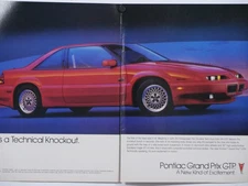 1992 Pontiac Grand Prix GTP It's A Technical Knockout Vintage 2 Page Print Ad