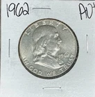 1962  FRANKLIN SILVER HALF DOLLAR ~ AU+ ~ NICE COIN ~ 90% SILVER