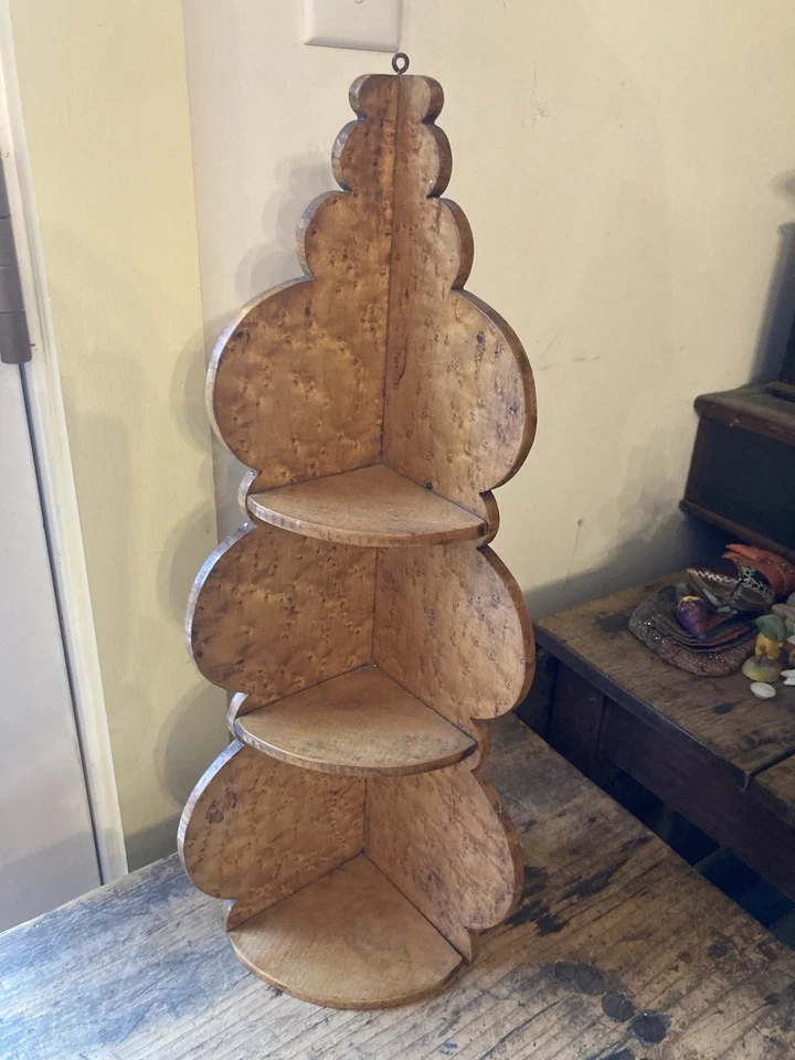 Beauty! Bird's Eye Maple Antique Primitive Display corner wall Shelf - Image 2 of 4
