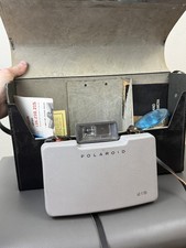 Vintage UNTESTED Polaroid Automatic 215 Land Camera Gray Instant Film Case Flash