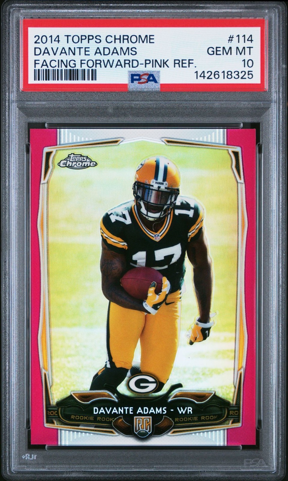 2014 Topps Chrome - Davante Adams #114 Pink Refractor 289/399 (RC) PSA 10
