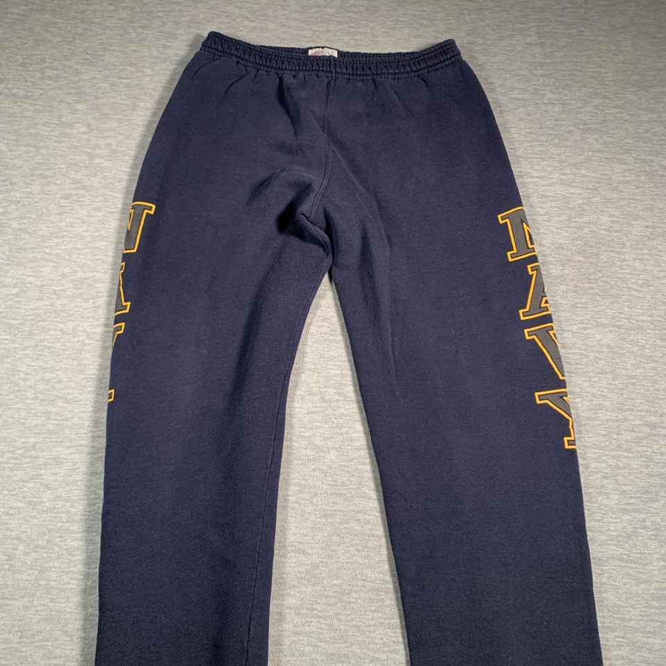 Pantalones deportivos vintage Soffe azul marino para hombre grandes azules dorados hechos en EE. UU. militares joggers años 90 Foto 2 de 4