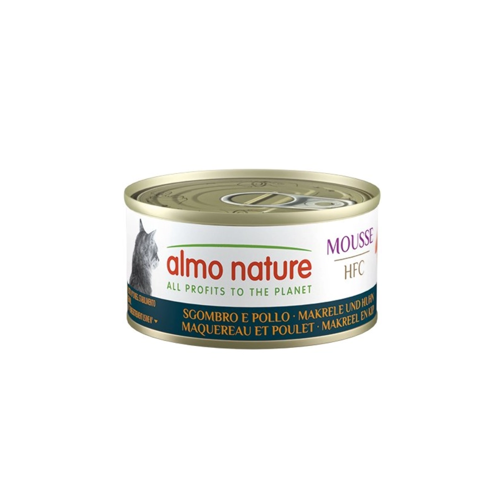 ALMO NATURE HFC MOUSEE CON SGOMBRO E POLLO 70 GR