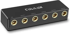 Cubilux Passive 6.35Mm Headphones Splitter Box, 1/4” Stereo Multi Audio Distribu