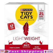 Lightweight Clumping Cat Litter Low Dust Odor Control 24/7 Clean Linen Scent New