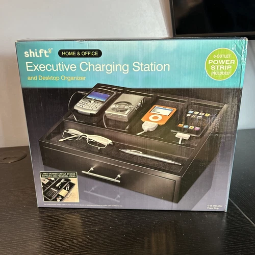 Shift3 Home & Office Executive Charging Station & Desktop Organizer Power Strip