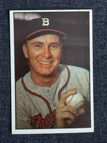 1953 Bowman Color Baseball Karte #37 Jim Wilson Boston Braves EXMT - Bild 1 von 2