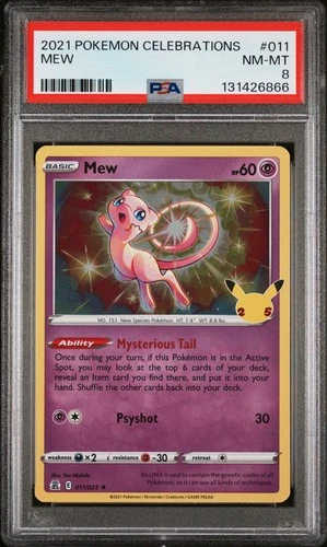 2021 POKEMON CELEBRATIONS #011 MEW PSA 8