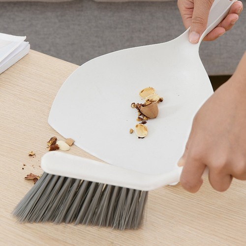 1 Satz Desktop -Reinigungsbesen Mini -Staubpan -Haushaltsreinigungsbedarf