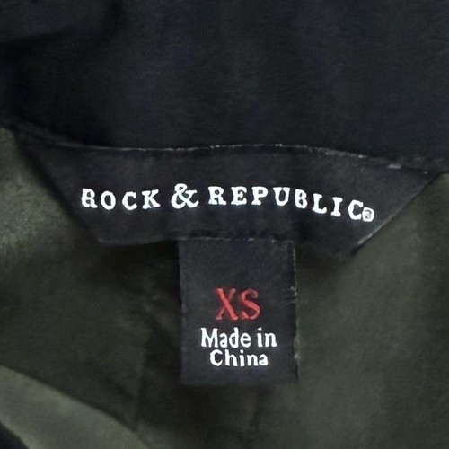 Rock & Republic Shirt Womens XS Sleeveless Studded Collar Button Up Top - Picture 5 of 8