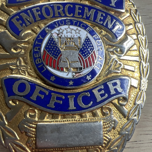 Vintage Security Enforcement Officer Pin goldfarben - Bild 3 von 13