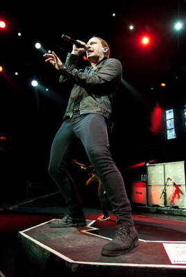 Brent Smith of Shinedown at DTE Energy Theatre on September 7 2012- Old Photo 4