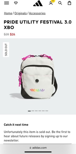 Adidas Utility Festival 3.0 Crossbody Bag Ivory SOLD OUT ONLINE P R I D E - Picture 12 of 12