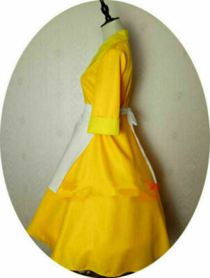 tiana yellow dress Butter Sweetheart Belted Midi and a white cotton yoke Princess Tiana Waitress Costume Vikidoky
