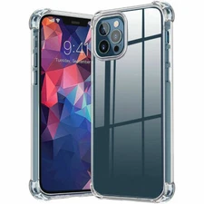 For Phone 12 Pro Max Mini 11 XS Max XR Case Crystal Clear Slim Shockproof Cover