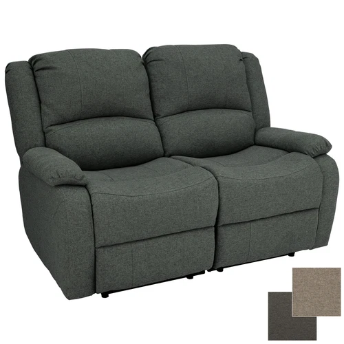 Charles Collection 58" Cloth Double Recliner Wall Hugger RV Sofa Couch Fossil