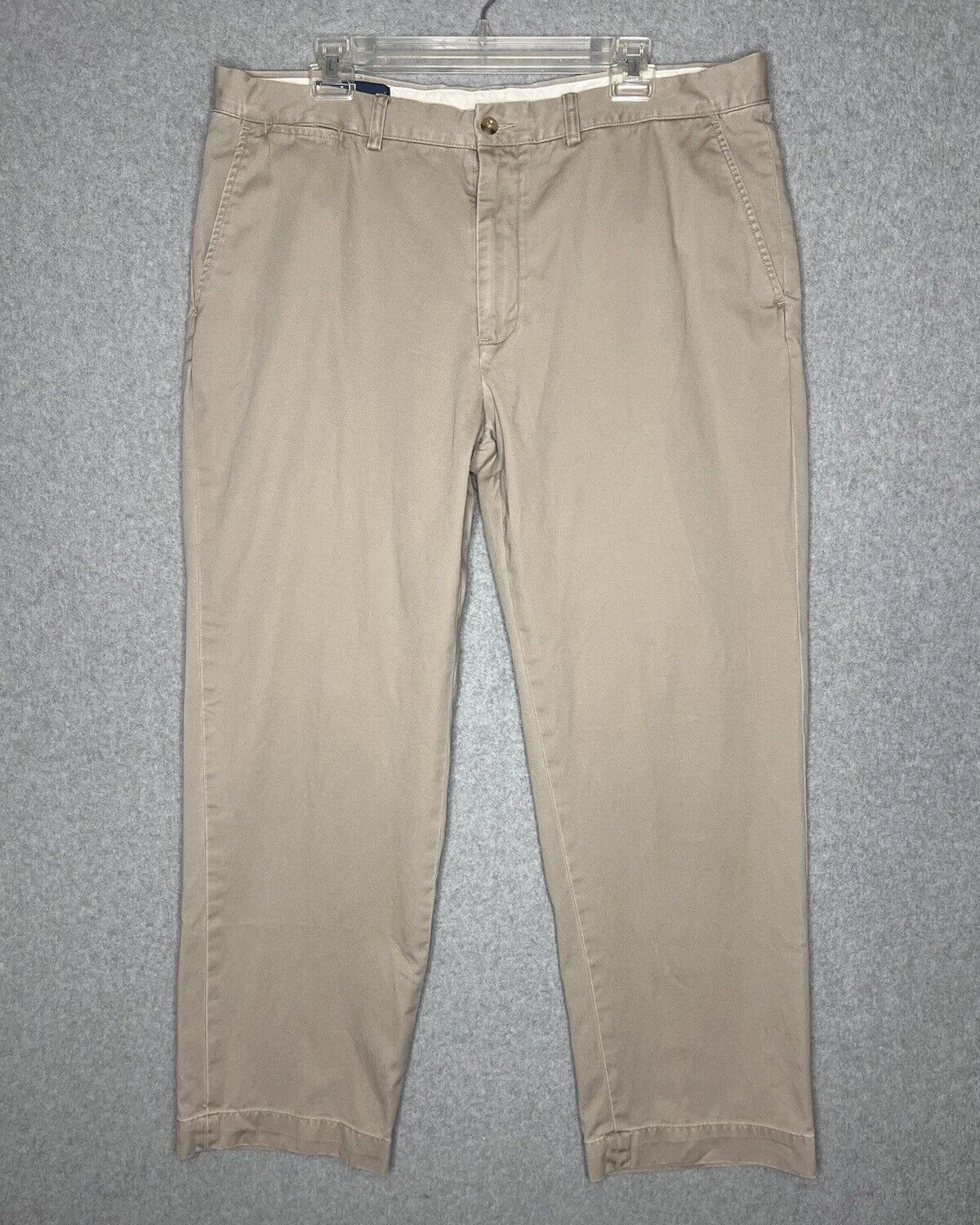 Polo Ralph Lauren Pants Preston Mens 38 Khaki Tan Cotton Flat Front Chino